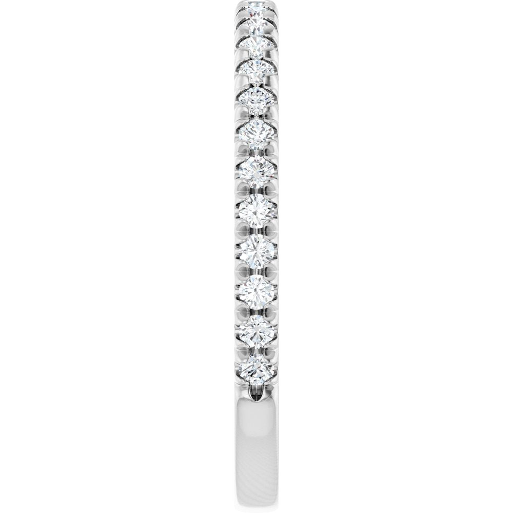 14K White Gold 1/3 CTW Natural Diamond French-Set Anniversary Band