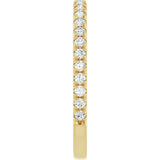 14K Yellow Gold 1/3 CTW Lab-Grown Diamond French-Set Anniversary Band