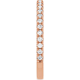 14K Rose Gold 1/3 CTW Lab-Grown Diamond French-Set Anniversary Band
