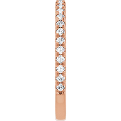14K Rose Gold 1/3 CTW Lab-Grown Diamond French-Set Anniversary Band