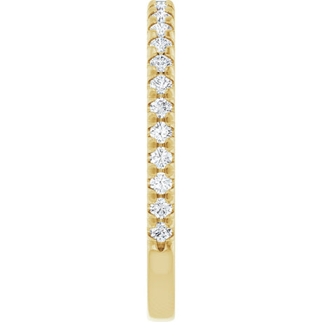 14K Yellow Gold 1/3 CTW Lab-Grown Diamond French-Set Anniversary Band