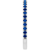 14K White Gold Natural Blue Sapphire French-Set Anniversary Band