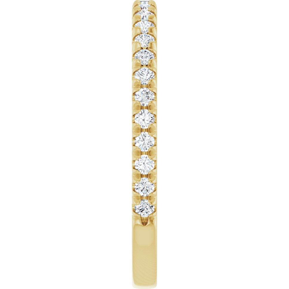 14K Yellow Gold 1/3 CTW Natural Diamond French-Set Anniversary Band