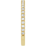14K Yellow Gold 1/3 CTW Natural Diamond French-Set Anniversary Band