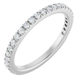 Platinum 1/3 CTW Lab-Grown Diamond French-Set Anniversary Band