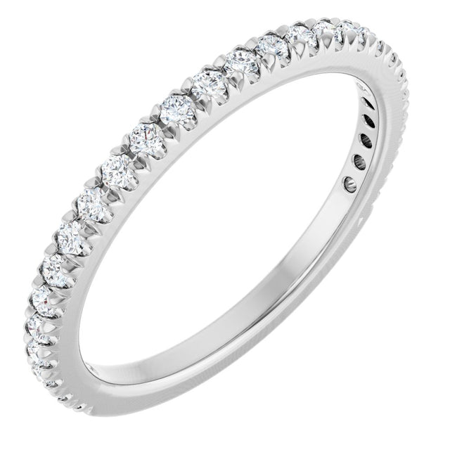 Platinum 1/3 CTW Lab-Grown Diamond French-Set Anniversary Band