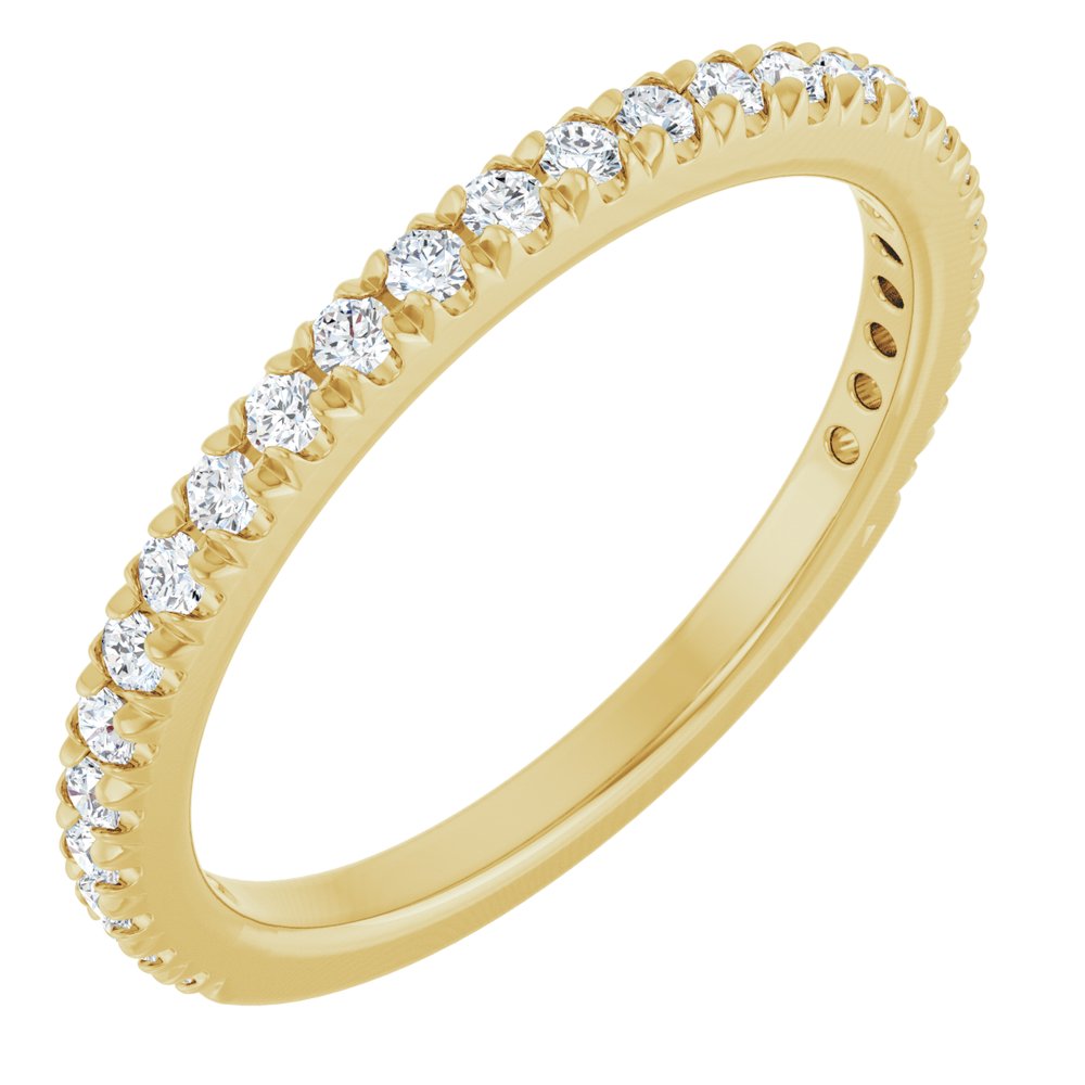 14K Yellow Gold 1/3 CTW Natural Diamond French-Set Anniversary Band