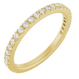 14K Yellow Gold 1/3 CTW Lab-Grown Diamond French-Set Anniversary Band