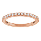 14K Rose 1/3 CTW Lab-Grown Diamond French-Set Anniversary Band