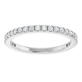 14K White Gold 1/3 CTW Lab-Grown Diamond French-Set Anniversary Band