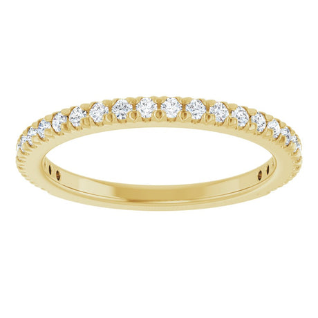 14K Yellow Gold 1/3 CTW Lab-Grown Diamond French-Set Anniversary Band