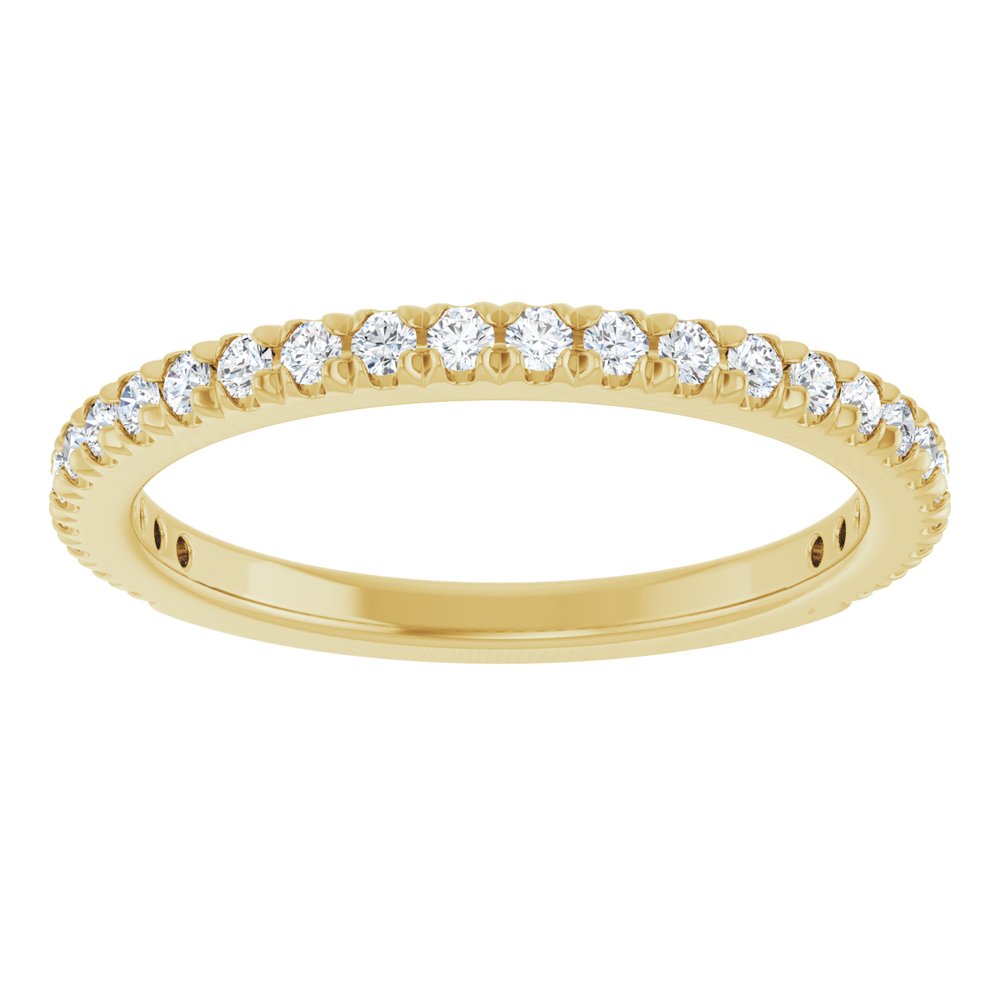 14K Yellow Gold 1/3 CTW Natural Diamond French-Set Anniversary Band