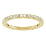 14K Yellow Gold 1/3 CTW Natural Diamond French-Set Anniversary Band