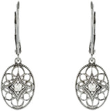 Sterling Silver .06 CTW Natural Diamond Earrings