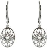 Sterling Silver .06 CTW Natural Diamond Earrings