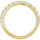 14K Yellow Gold 9/10 CTW Natural Diamond Contour Band