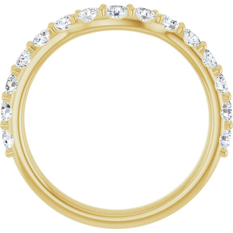 14K Yellow Gold 9/10 CTW Natural Diamond Contour Band