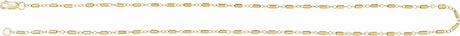 14K Yellow Gold-Filled 1.7 mm Satellite Bar Cable 18" Chain