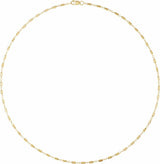 14K Yellow Gold-Filled 1.7 mm Satellite Bar Cable 18" Chain