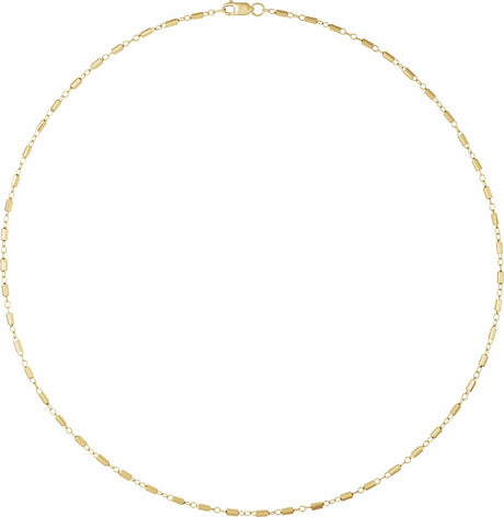 14K Yellow Gold-Filled 1.7 mm Satellite Bar Cable 20" Chain