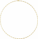 14K Yellow Gold-Filled 1.7 mm Satellite Bar Cable 20" Chain