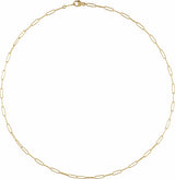 18K Yellow Gold 2.4 mm Paperclip-Style 16" Chain