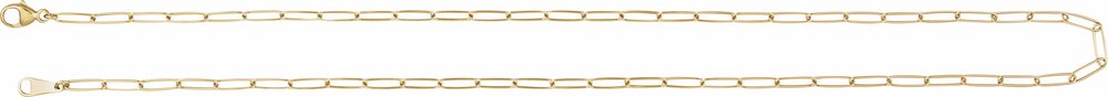 18K Yellow 2.4 mm Paperclip-Style 16" Chain