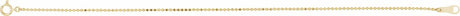 10K Yellow Gold 1.2 mm Diamond-Cut Bead 7" Chain