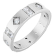 14K White Gold 1/2 CTW Natural Diamond Mens Accented Band