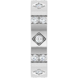 14K White Gold 1/2 CTW Natural Diamond Mens Accented Band
