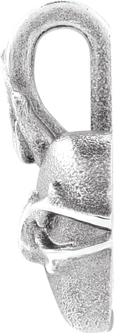 14K White Sacred Heart Pendant