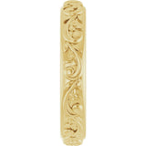 10K Yellow Gold 3.5 mm Sculptural Band Size 7