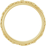 10K Yellow Gold 3.5 mm Sculptural Band Size 7
