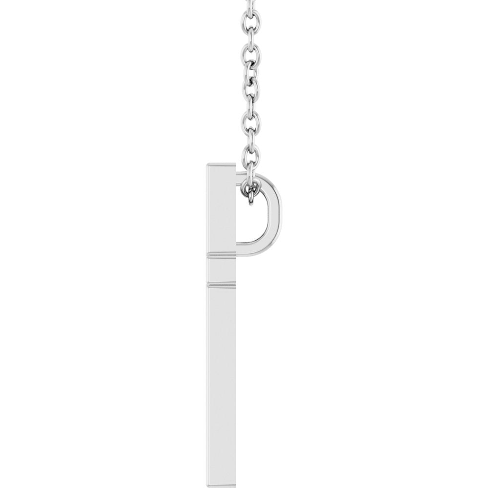 Sterling Silver 15x9.5 mm Cross 18" Necklace