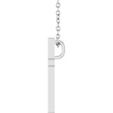 Sterling Silver 15x9.5 mm Cross 18" Necklace