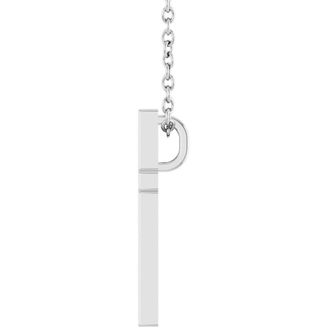 Sterling Silver 15x9.5 mm Cross 18" Necklace