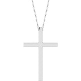 Sterling Silver 33x20.9 mm Cross 18" Necklace