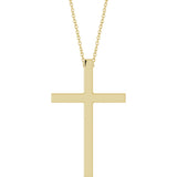 14K Yellow Gold 33x20.9 mm Cross 18" Necklace