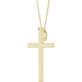 14K Yellow Gold 33x20.9 mm Cross 18" Necklace