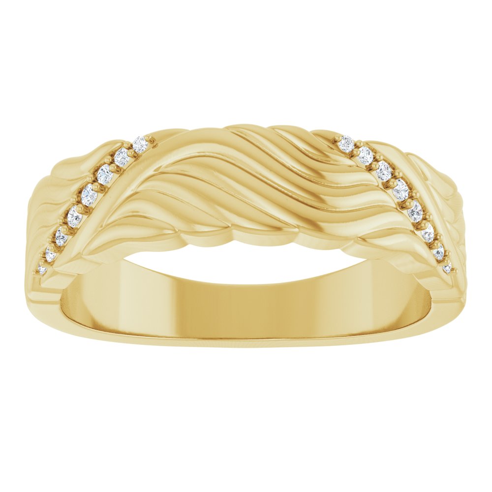 14K Yellow Gold .07 CTW Natural Diamond Band