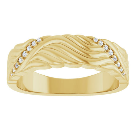 14K Yellow Gold .07 CTW Natural Diamond Band