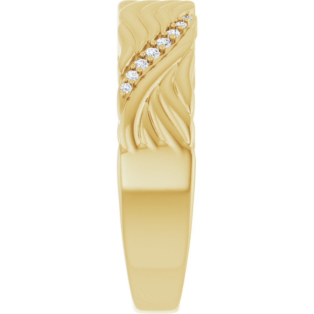 14K Yellow Gold .07 CTW Natural Diamond Band