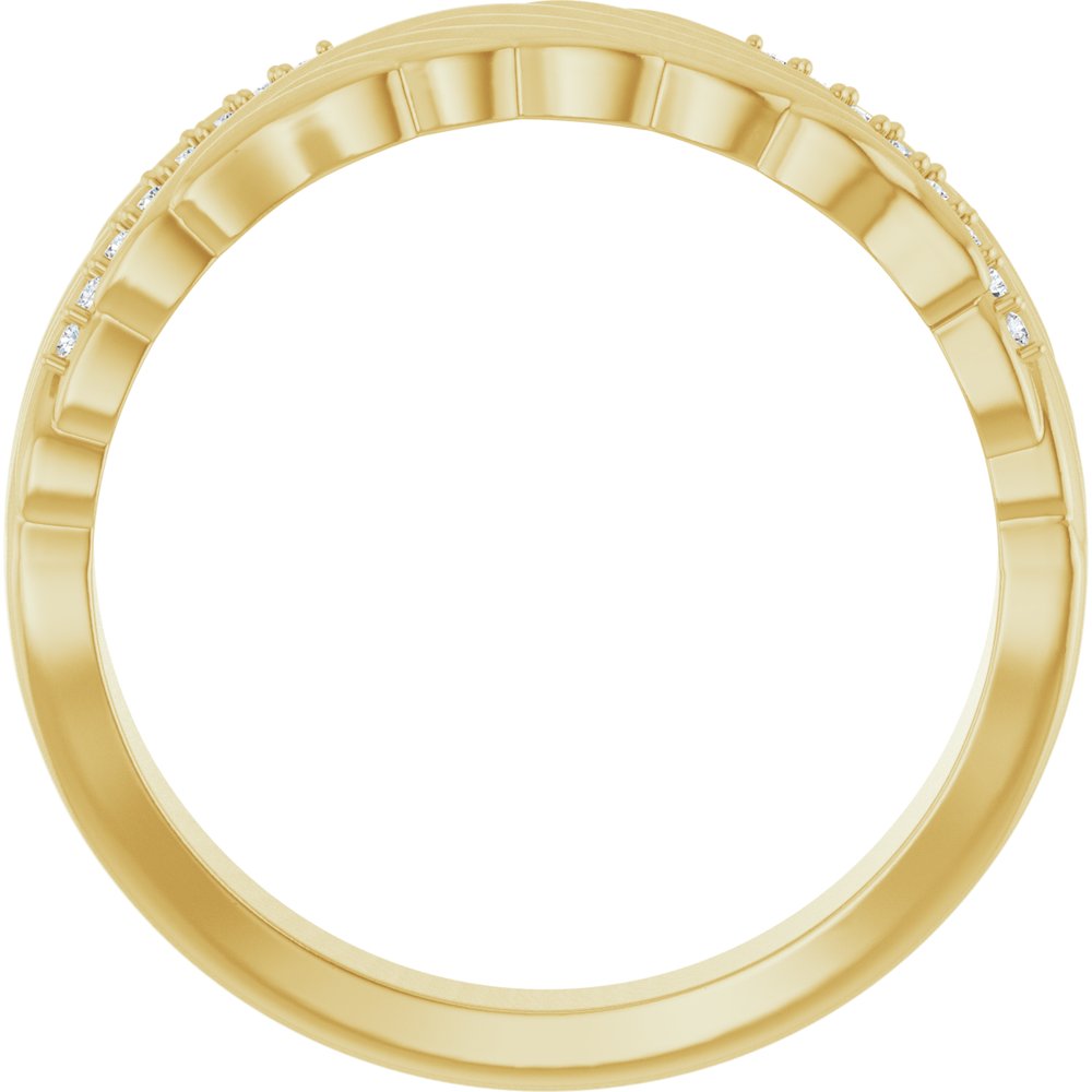 14K Yellow Gold .07 CTW Natural Diamond Band