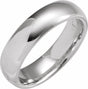 14K White 6 mm CLIQ® Hinged Adjustable Half Round Comfort-Fit Band Size 10.5