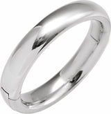 14K White Gold 4 mm CLIQ® Hinged Adjustable Half Round Comfort-Fit Band Size 7