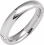 14K White Gold 4 mm CLIQ® Hinged Adjustable Half Round Comfort-Fit Band Size 7