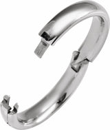 14K White Gold 4 mm CLIQ® Hinged Adjustable Half Round Comfort-Fit Band Size 7