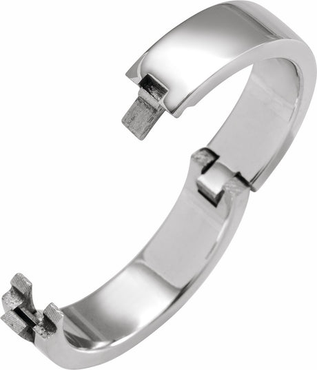 Sterling Silver 6 mm CLIQ® Hinged Adjustable Flat Band Size 11.5