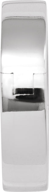 Sterling Silver 6 mm CLIQ® Hinged Adjustable Flat Band Size 11.5