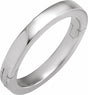 14K White Gold 3 mm CLIQ® Hinged Adjustable Flat Band Size 6
